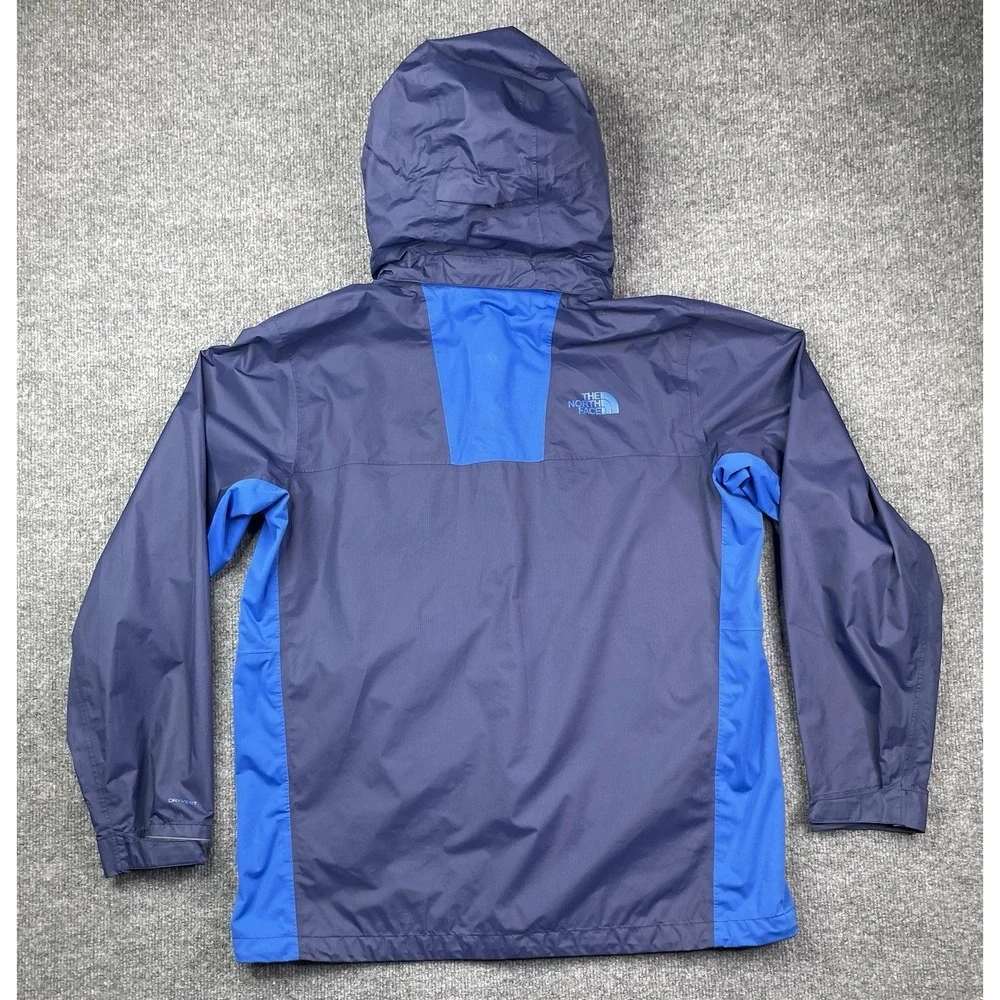 The North Face Rain Jacket Mens Large Blue DryVent Hooded‎ Windbreaker Ripstop